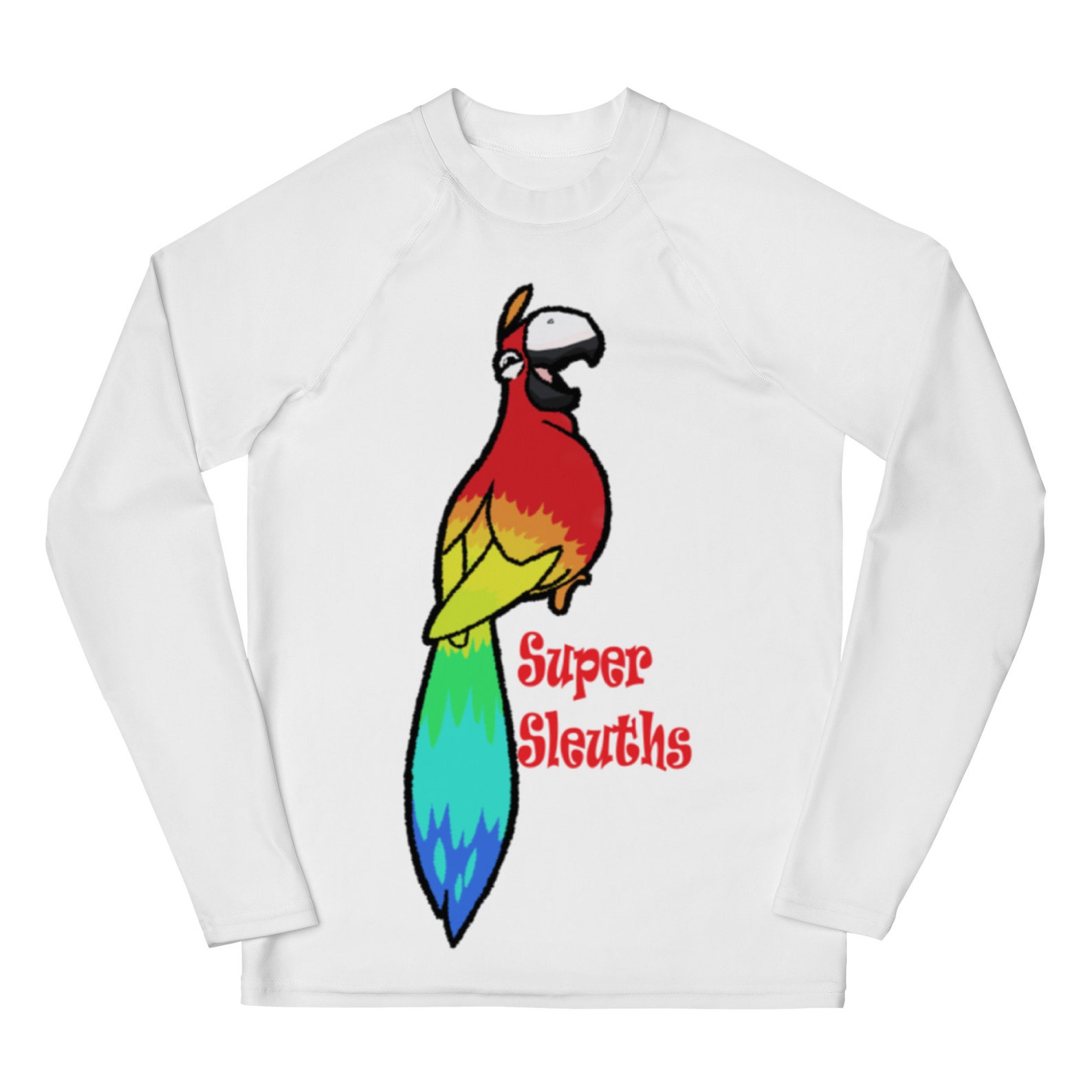 Super Sleuths Story Club Sandlandia rash guard shirt